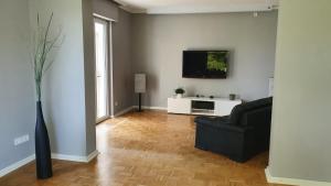 TV a/nebo společenská místnost v ubytování Wohnung im Grünen + 5 fotografií