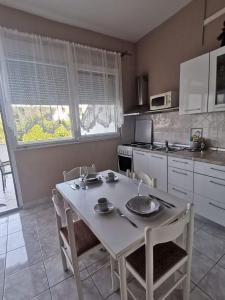 Kuchyň nebo kuchyňský kout v ubytování Apartments Mig