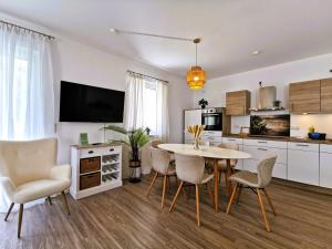 Η κουζίνα ή μικρή κουζίνα στο BohnApartments Franzstraße - kostenlose Parkplätze - sehr ruhig - Neubau - Vollausstattung - WLAN