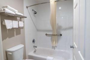 une salle de bain avec une douche, des toilettes et un lavabo dans l'établissement Best Western Paradise Inn, à Corpus Christi 10 autres photos