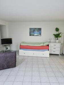 Televiisor ja/või meelelahutuskeskus majutusasutuses Top Wohnung