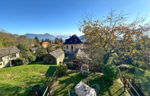 an aerial view of a village with a house at Casetta Dei Lupi in Miazzina