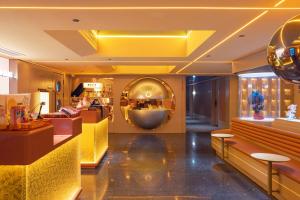 Predel za sedenje v nastanitvi Super Time Trendy Design Hotel Guangzhou Beijing Road Pedestrian Street Dafo Temple Branch