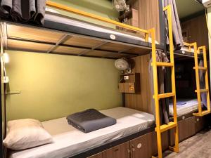 Palanda nebo palandy na pokoji v ubytování Hanoi EcoStay 2 hostel + 37 fotografií