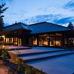 a large house with a lot of windows at Ryugon in Minami Uonuma
