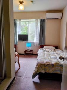 Giường trong phòng chung tại Orange house Izu Simoda