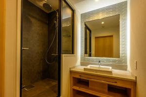 Koupelna v ubytování ART HOTEL Nippori Lungwood