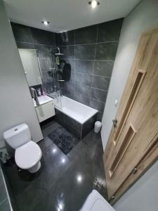 Koupelna v ubytování Apartmán centrum MI