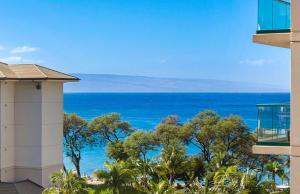 a view of the ocean from a building at Honua Kai Resort And Spa By Maui Resort Rentals in Lahaina