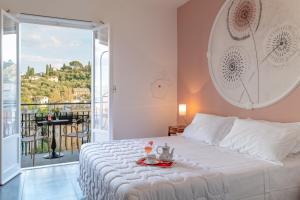 Rúm í herbergi á Albergo Minerva