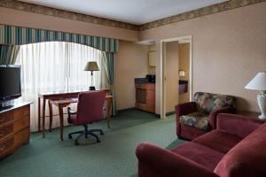 TV a/nebo společenská místnost v ubytování Radisson Hotel Cedar Rapids