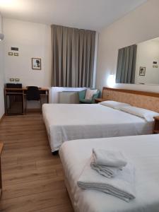 Postel nebo postele na pokoji v ubytování Hotel Tre Ville