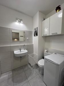Kúpeľňa v ubytovaní Wileńska Express Apartment
