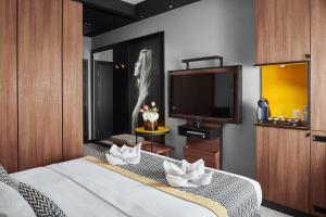 Katil atau katil-katil dalam bilik di Hotel Panoramika Design & Spa