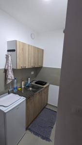 Kuchyň nebo kuchyňský kout v ubytování Apartman KM24