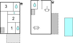 Plan piętra w obiekcie Three-Bedroom Holiday Home In Vabriga