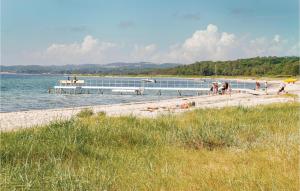a group of people on a beach near the water at Holiday Home Ebeltoft With A Fireplace 9 in Ebeltoft +27 photos