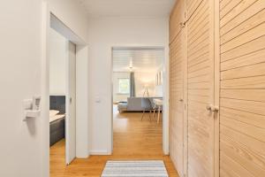 Postel nebo postele na pokoji v ubytování Charmante Wohnung in Waren by Nordic Homes