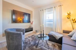 Χώρος καθιστικού στο Marisol Design Apartment mit eigenem Stellplatz