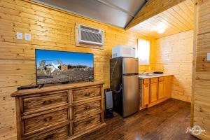Kuchyň nebo kuchyňský kout v ubytování Horseshoe Lodges
