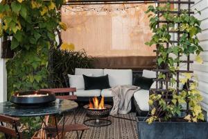 Area soggiorno di The Reef guest suite