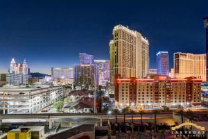 Vista generica su Las Vegas o vista sulla città dall'interno della casa vacanze
