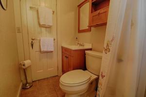 The Jack McCarthy Cabin في تاهو فيستا: حمام صغير مع مرحاض ومغسلة +19 صورة