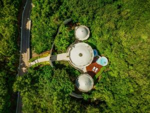 an overhead view of a house in a field at Kilindi Zanzibar in Kendwa