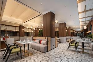 Coin salon dans l'établissement Hilton Garden Inn Shanghai Caoyang