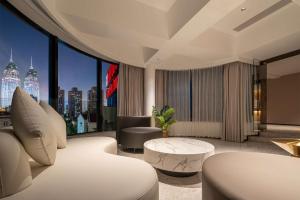 Coin salon dans l'établissement Hilton Garden Inn Shanghai Caoyang