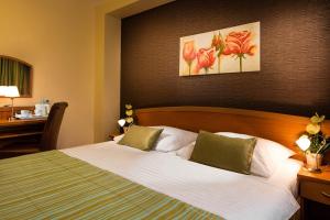 Postel nebo postele na pokoji v ubytování Hotel Galicya