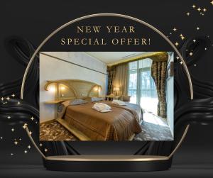 Postel nebo postele na pokoji v ubytování Grand SPA Lietuva Serviced Apartments Dzūkija