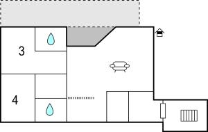 Plan piętra w obiekcie 2 Bedroom Awesome Apartment In Zidarici