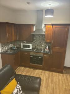 Kuchyň nebo kuchyňský kout v ubytování The garden flat