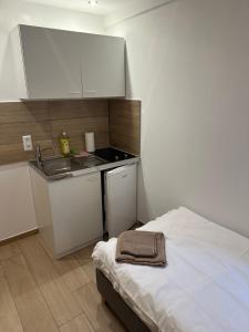 Kuchyň nebo kuchyňský kout v ubytování Hotel Kreuz Renchen
