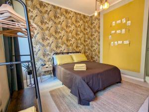 Postel nebo postele na pokoji v ubytování RO-MI Room