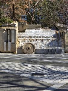 a set of stairs in a park at Gpxclr MicroLuxeSuite in Larisa