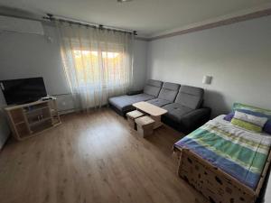 A television and/or entertainment centre at Abigél Apartman