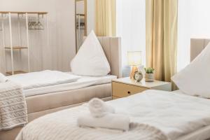 Ένα ή περισσότερα κρεβάτια σε δωμάτιο στο Neu! Einzigartige Stadtvilla, super Lage, Parkplatz