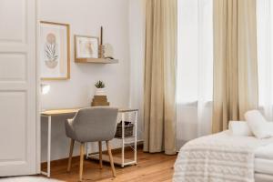 Ένα ή περισσότερα κρεβάτια σε δωμάτιο στο Neu! Einzigartige Stadtvilla, super Lage, Parkplatz