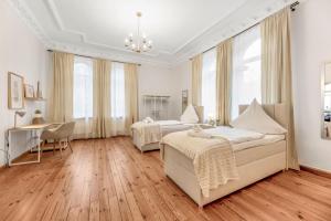 Ένα ή περισσότερα κρεβάτια σε δωμάτιο στο Neu! Einzigartige Stadtvilla, super Lage, Parkplatz +21 φωτογραφίες