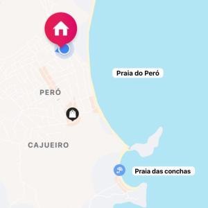 a map of paza do pearl and a map of paza do pearl at Peró Beach Hospedaria in Cabo Frio