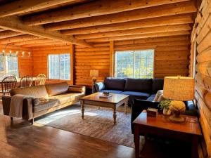 Log Cabin w/ pool, spa, game room, sleeps 20 tesisinde bir oturma alanı