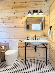 Log Cabin w/ pool, spa, game room, sleeps 20 tesisinde bir banyo
