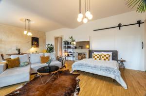 Posezení v ubytování Apartment Ruska