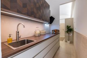 Kuchyň nebo kuchyňský kout v ubytování Apartment Ruska