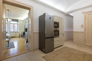 Kuchyň nebo kuchyňský kout v ubytování Apartment Ruska