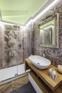 Koupelna v ubytování Casa domotica di lusso in centro citta