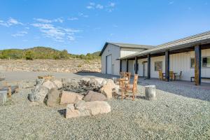 a building with a group of chairs and rocks at Near Skiing Mtn-View Getaway in Eagle! in Eagle