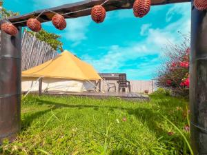 Glamping La Pau外面的花园
